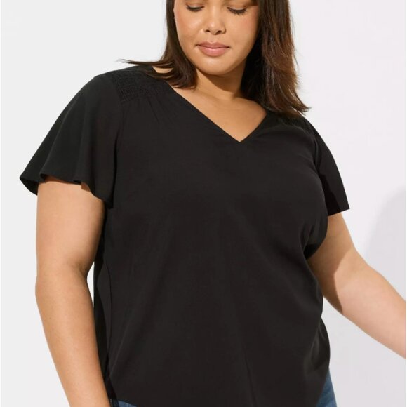 Challis Flutter Sleeve Blouse - Picture 4 of 4